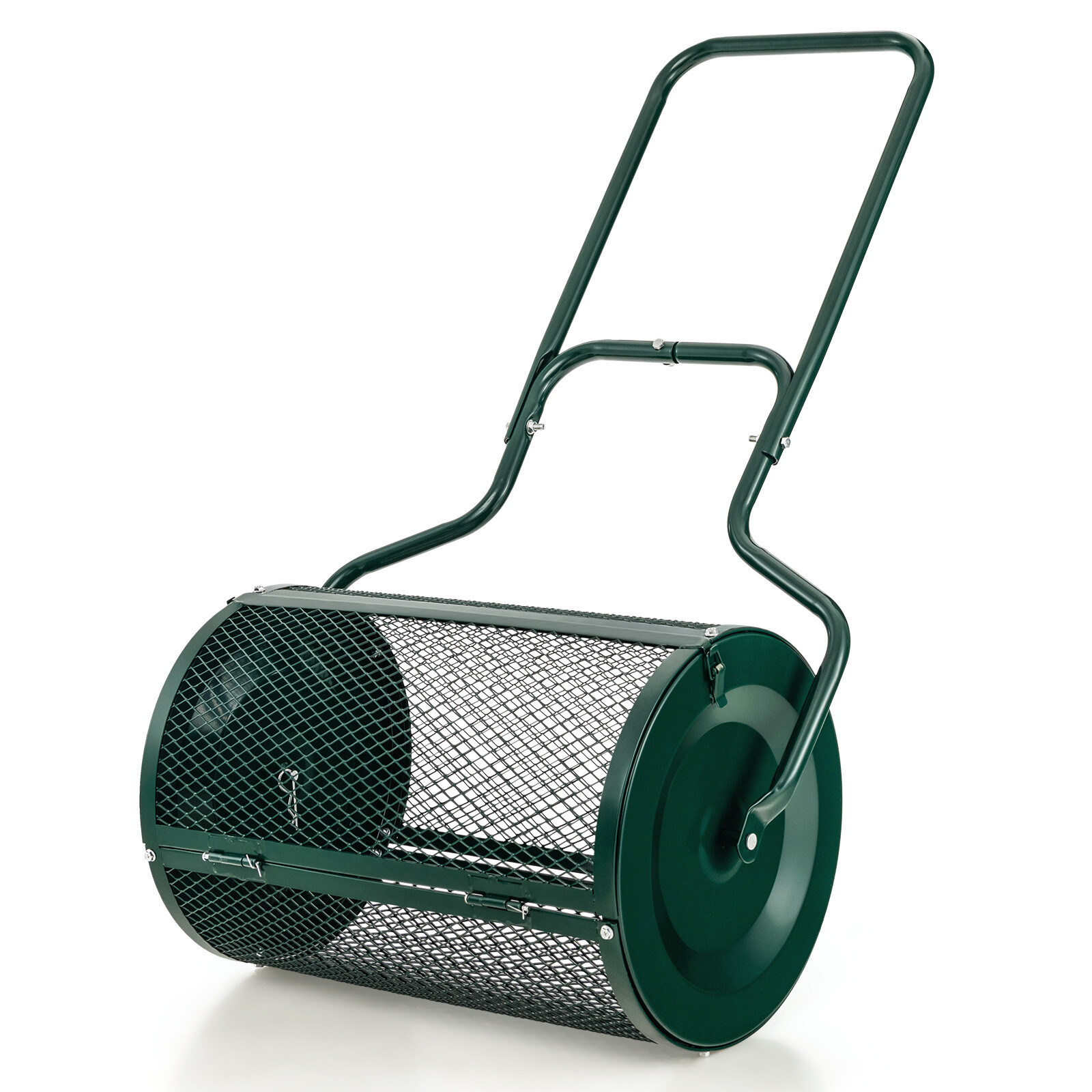27" Compost Spreader Peat Moss Spreader Heavy Duty Garden Metal Mesh Roller gallery