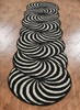 Wide Runner Optical Pattern 3'0''x12'0'' ft Handmade Tufted 100% wool Area Rugs gallery