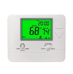 Programmable Wireless Thermostat 2Heat 2Cool Room Temperature Calibration Adjust