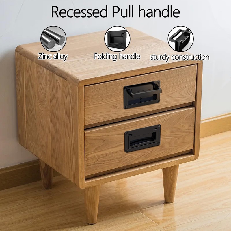 4.3 inch Black recessed Door Pull Handle, Pocket Door Handles,recessed Flush ... gallery
