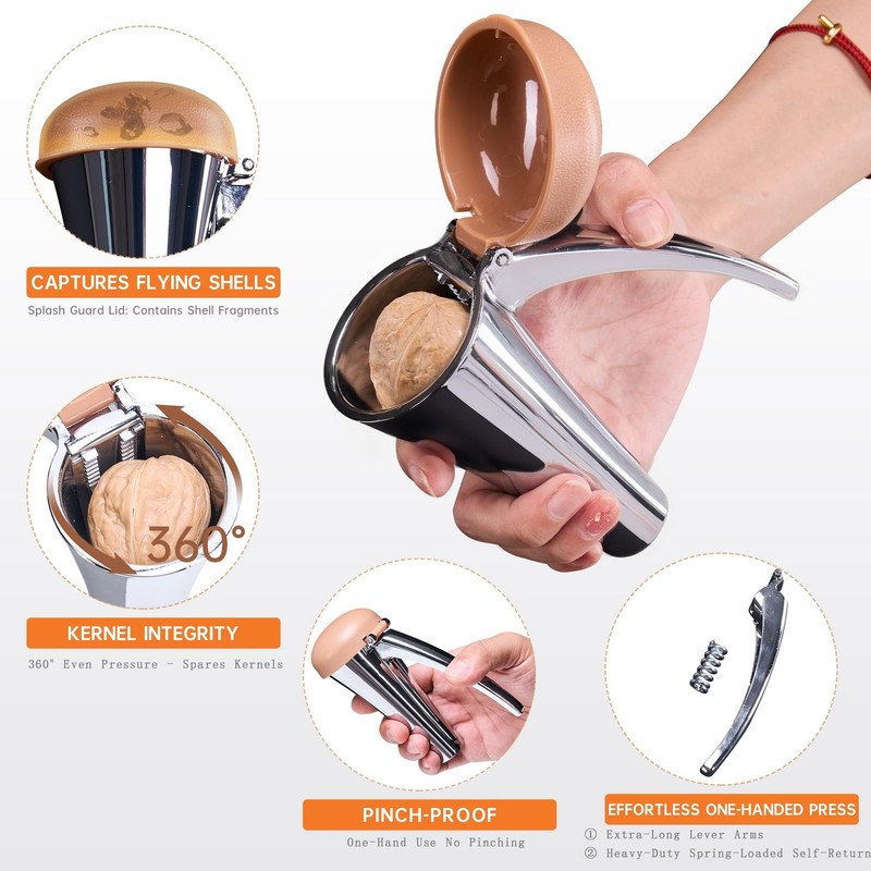 Nutcracker Effortlessly Cracks Large to Medium Nuts, Heavy Duty Nut Cracker t... gallery