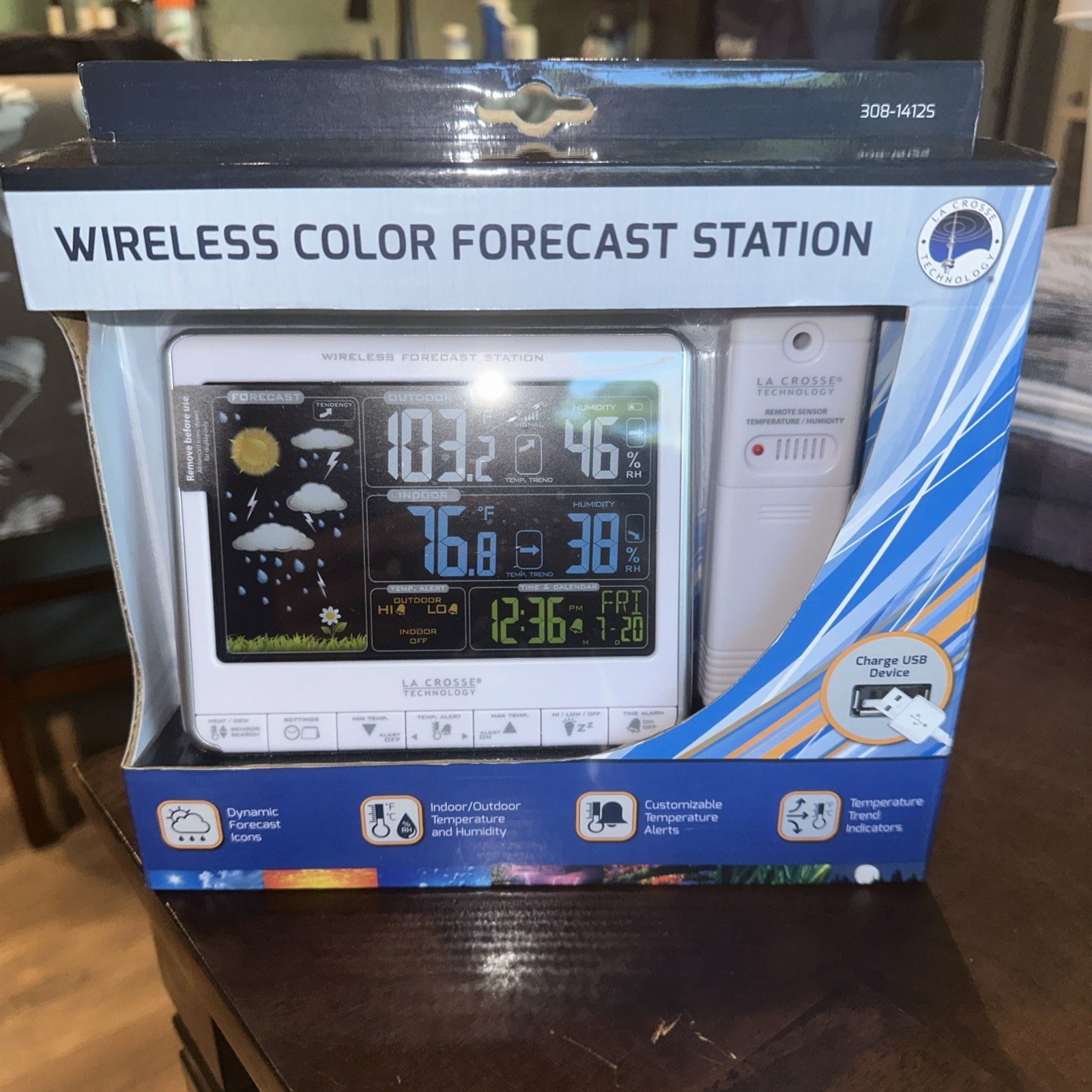 LA Crosse Technology 308-1412S Wireless Color Forecast Weather Station New gallery