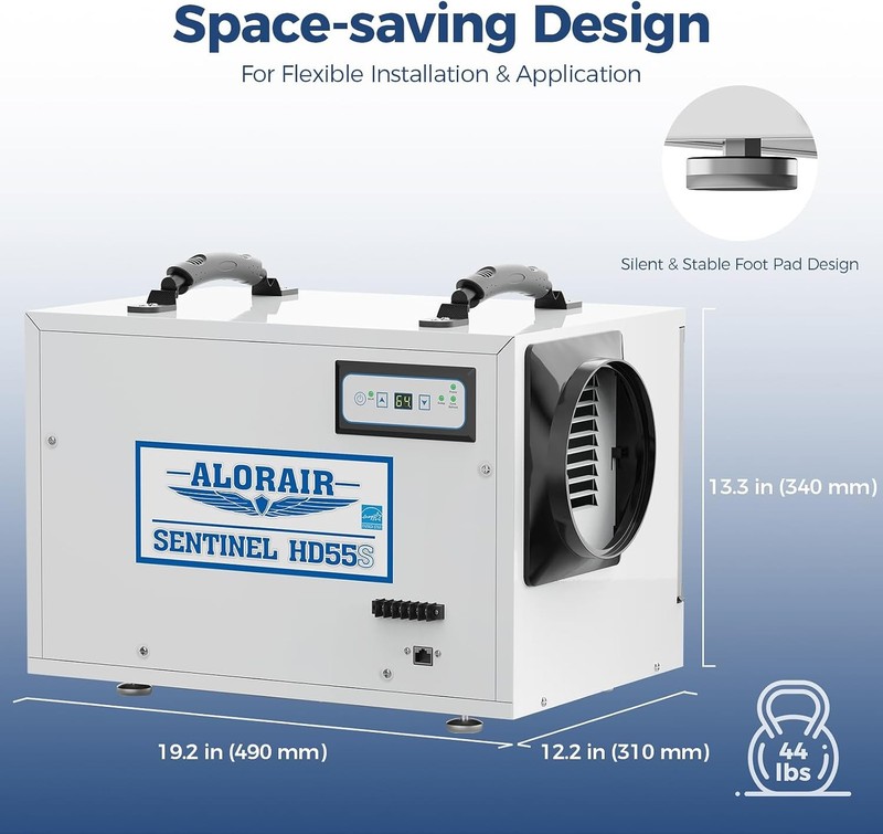 Sentinel HD55S Crawl Space Dehumidifiers 120 PPD White Dehumidifier Energy Star gallery