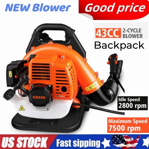 43CC 2-Stroke Backpack Leaf Blower Gas Powered Snow Blower 665CFM 7500r/min gallery