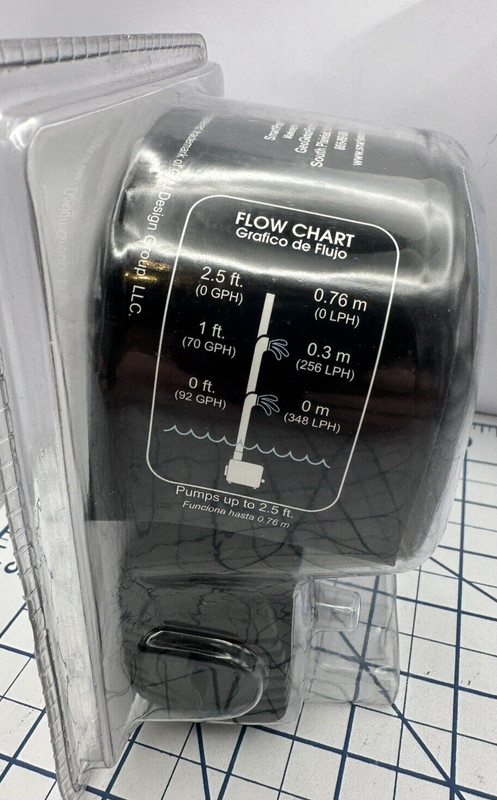 SmartPond 2.5ft Fountain Pump 50-80 gph Model #FP80 New In Package gallery
