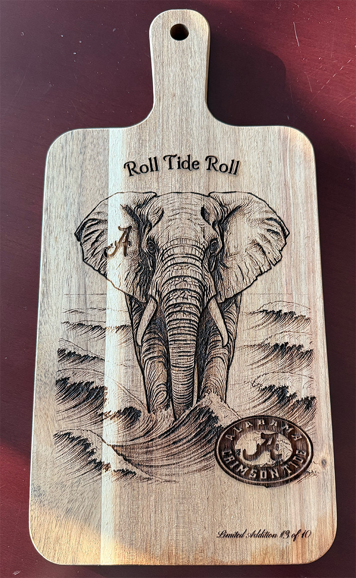 Roll Tide limited addition Alabama charcuterie, cutting board gallery