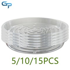 Plastic Clear Thick Sturdy Plants Saucer Drip Trays 5/10/15Pcs 6/8/10/12Inch
