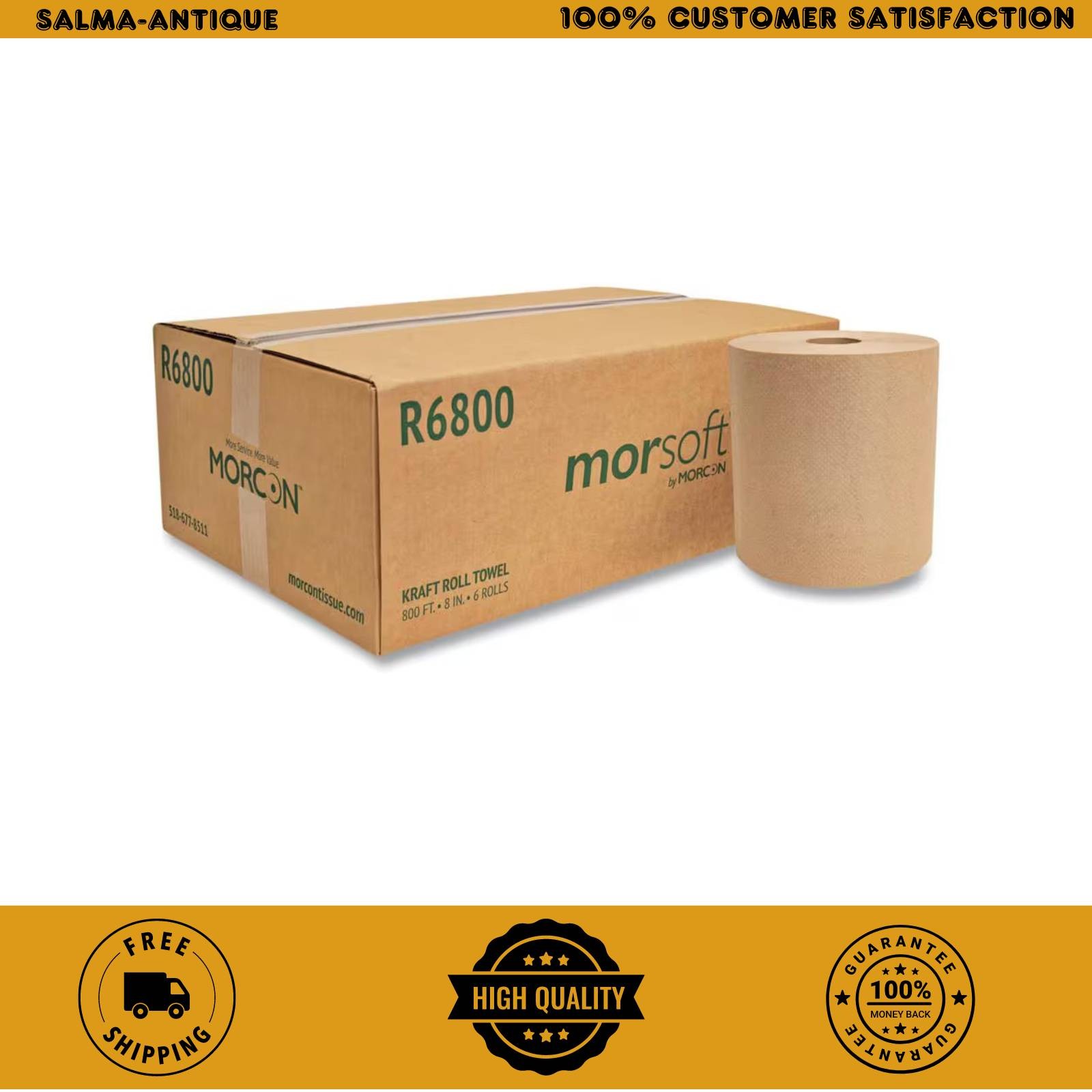 8 In. X 800 Ft. Brown Universal Roll Towels (6-Rolls/Carton) gallery