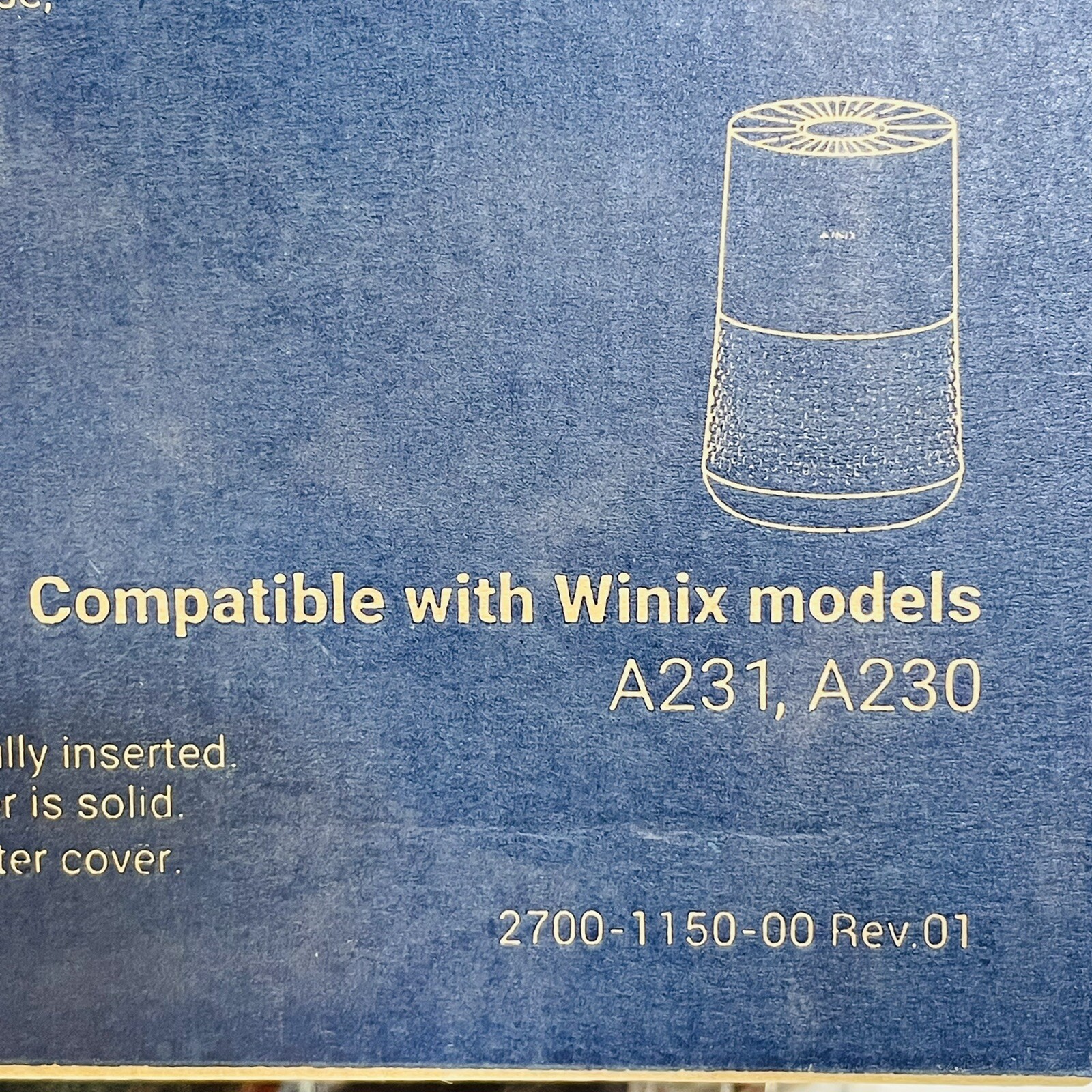 WINIX 1712-0110-00 360 REPLACEMENT FILTER 360° ALL-IN-ONE TRUE HEPPA FILTER gallery
