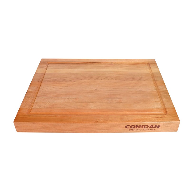 Solid Cherry Wood Cutting Board for Kitchen, USA Grown Hardwood, 16 x 12, wit... gallery