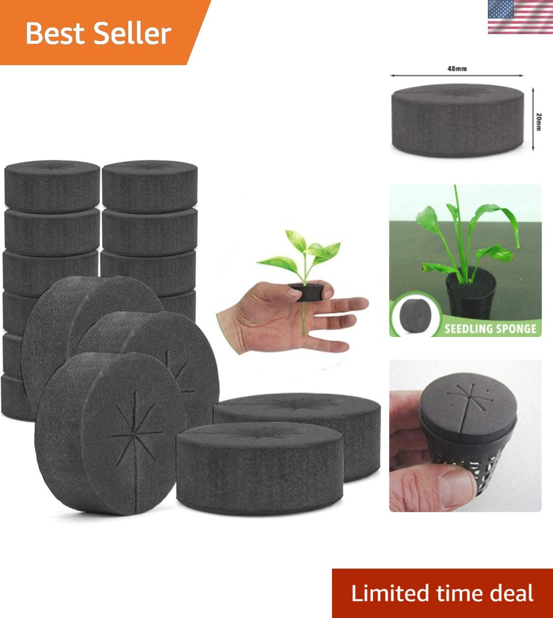 30 Pack Cloning Collars Inserts,Garden Clone Collars Fits 2 Inch Net Cups,Pla... gallery