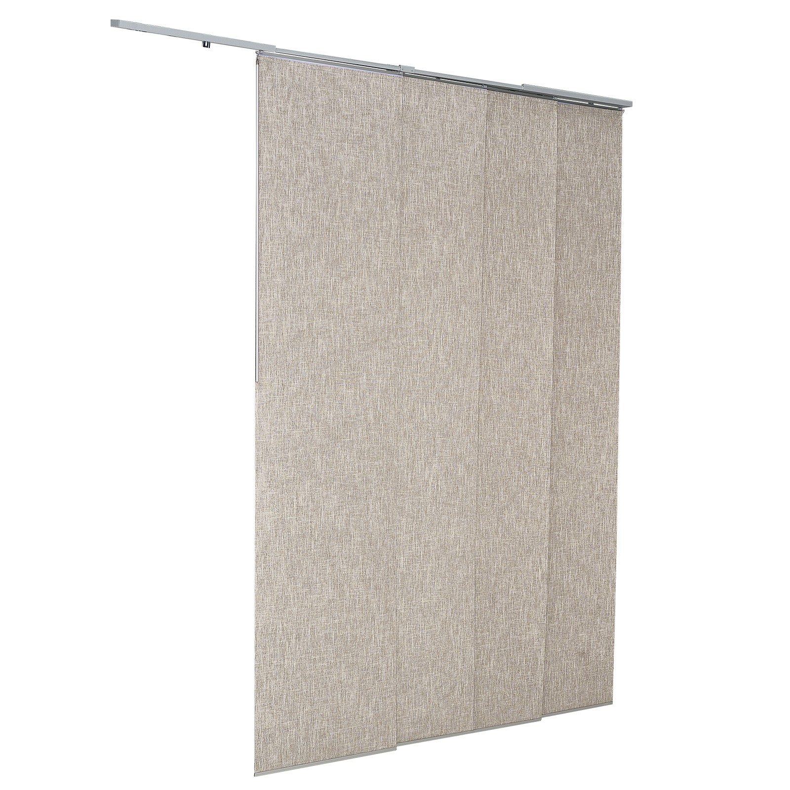 Panel Track Blinds Extendable Track from 45.8 in to 86 in W Trimmable Brown gallery