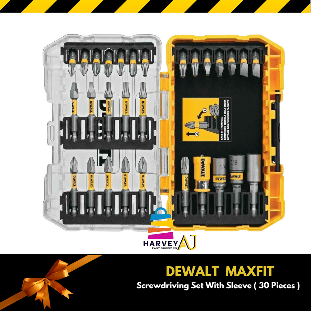 Maxfit Screwdriving Bit Set With Magnetic Sleeve (30-Piece) Impact Driver/Drill