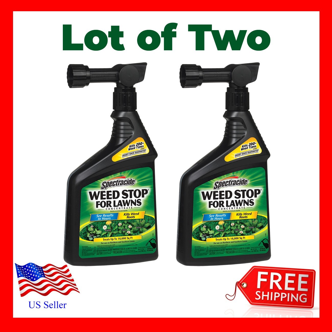 Spectracide Weed Stop For Lawns Concentrate, Ready-to-Spray, 32oz, 16,000, NEW gallery