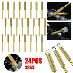 24Pcs 3/16″ 7/32″ Diamond Chainsaw Sharpener Burr Grinding Stone File 1/8″ Shank