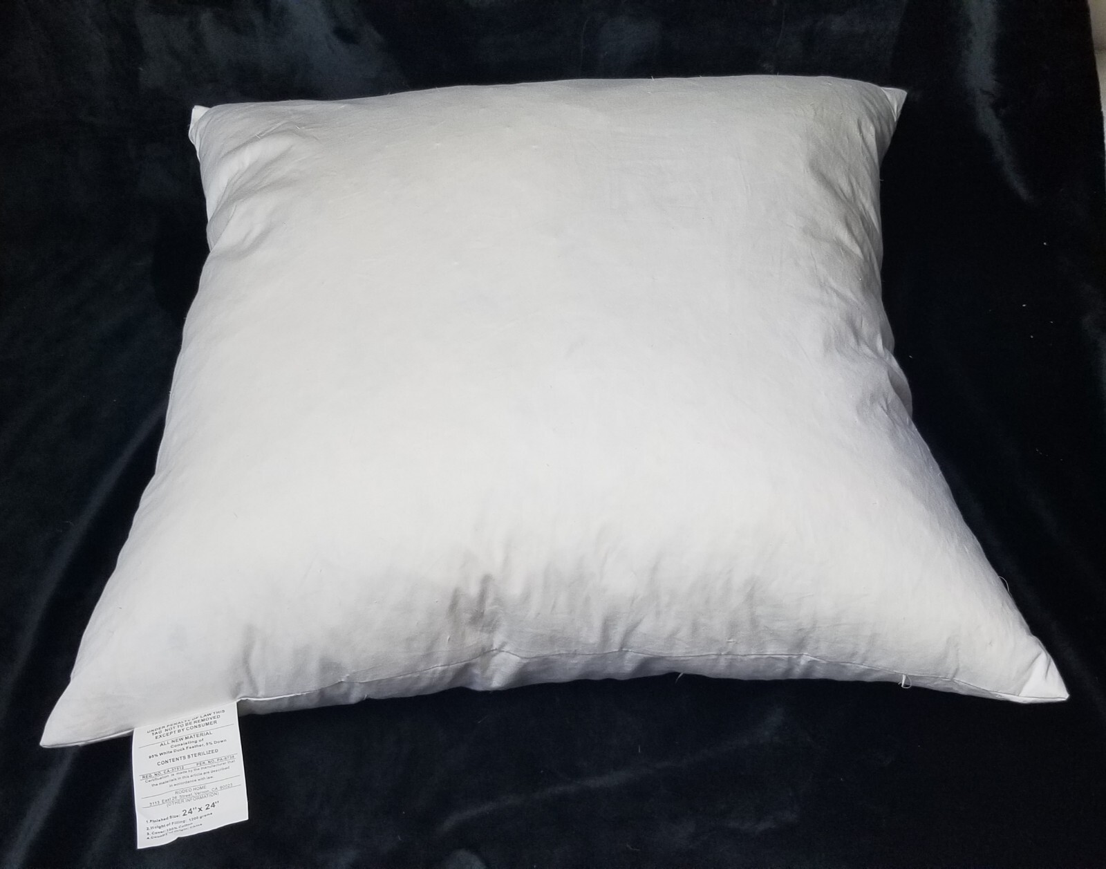 Duck Feather & Down Pillow Insert/ Form Throw Couch Decorative 24 x 24 gallery