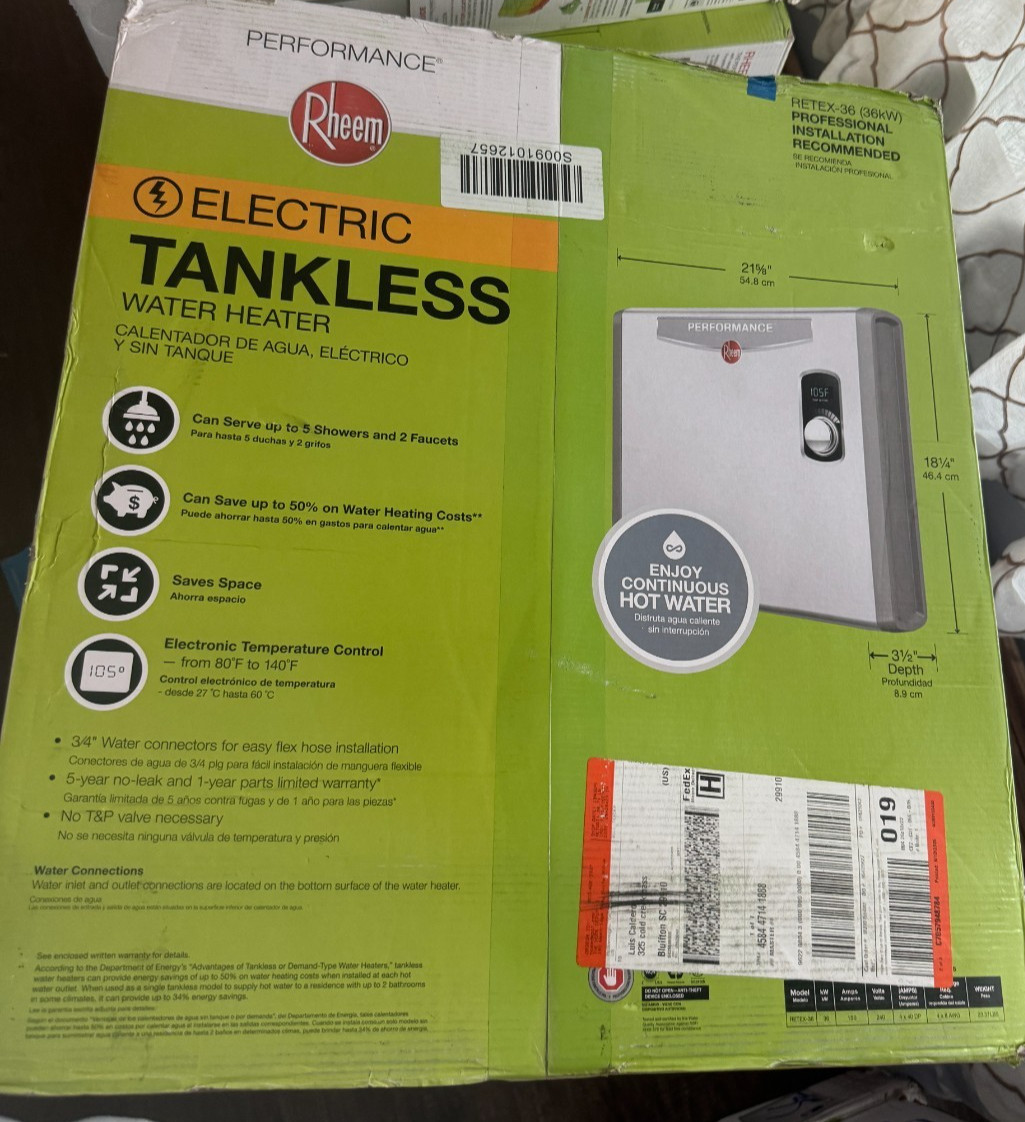 Rheem Performance 36 kW 7.03 GPM 240-Volt Electric Tankless Water Heater gallery