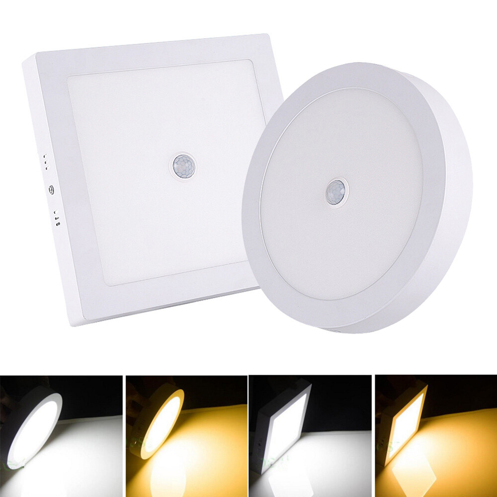 PIR Motion Sensor LED Panel Light Recessed Ceiling Down Lamp 10W 15W 25W 30W gallery