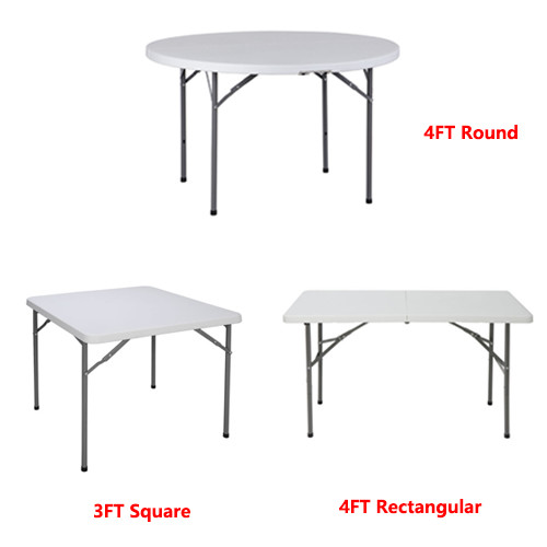 3/4ft Folding Table Portable Indoor Outdoor Picnic Party 3 Shape Portable gallery