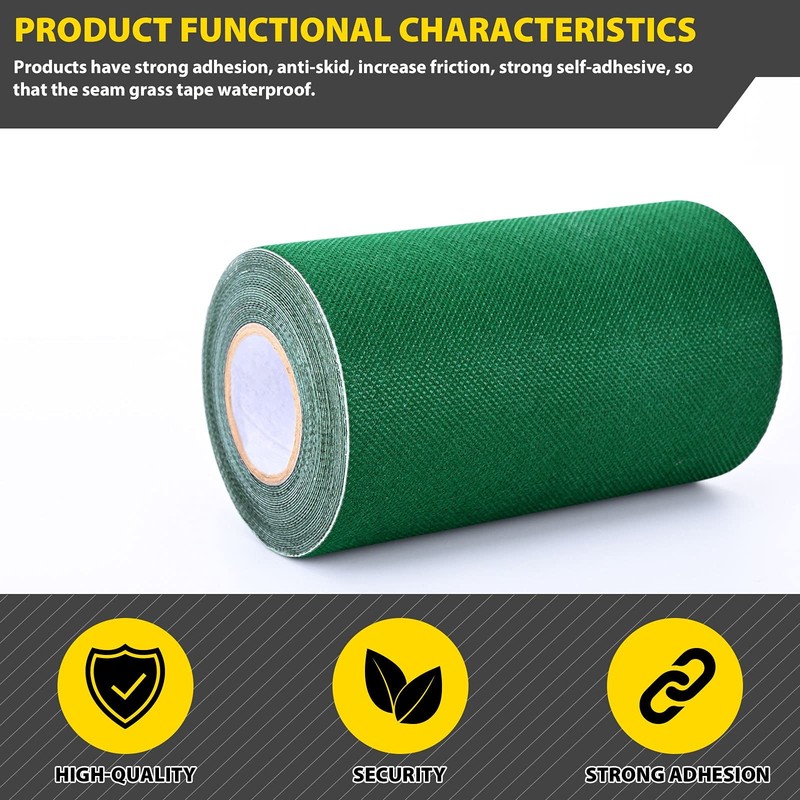 Artificial Grass Seam Tape- 6 Inch Width x 196 6" x 16'4" (No), Green gallery