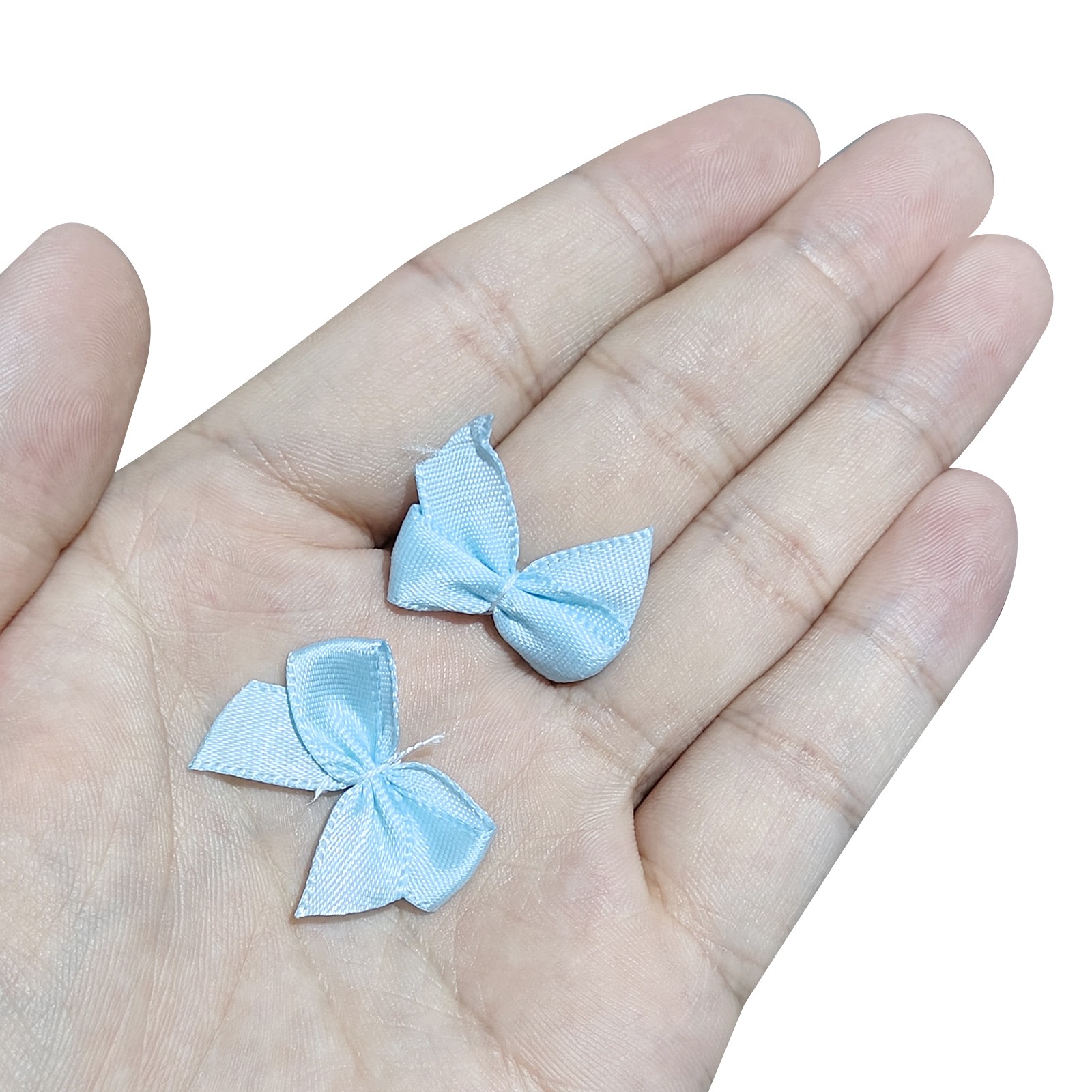 100Pcs Mini Ribbon Bow 1" Mini Fabric Satin Ribbon Flower Bows Multicolor gallery