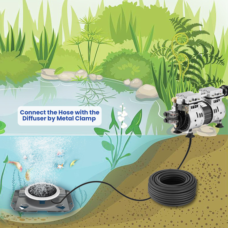 Self Sink Weighted 8.5" Air Diffuser for Pond Aeration Subsurface Stainless gallery