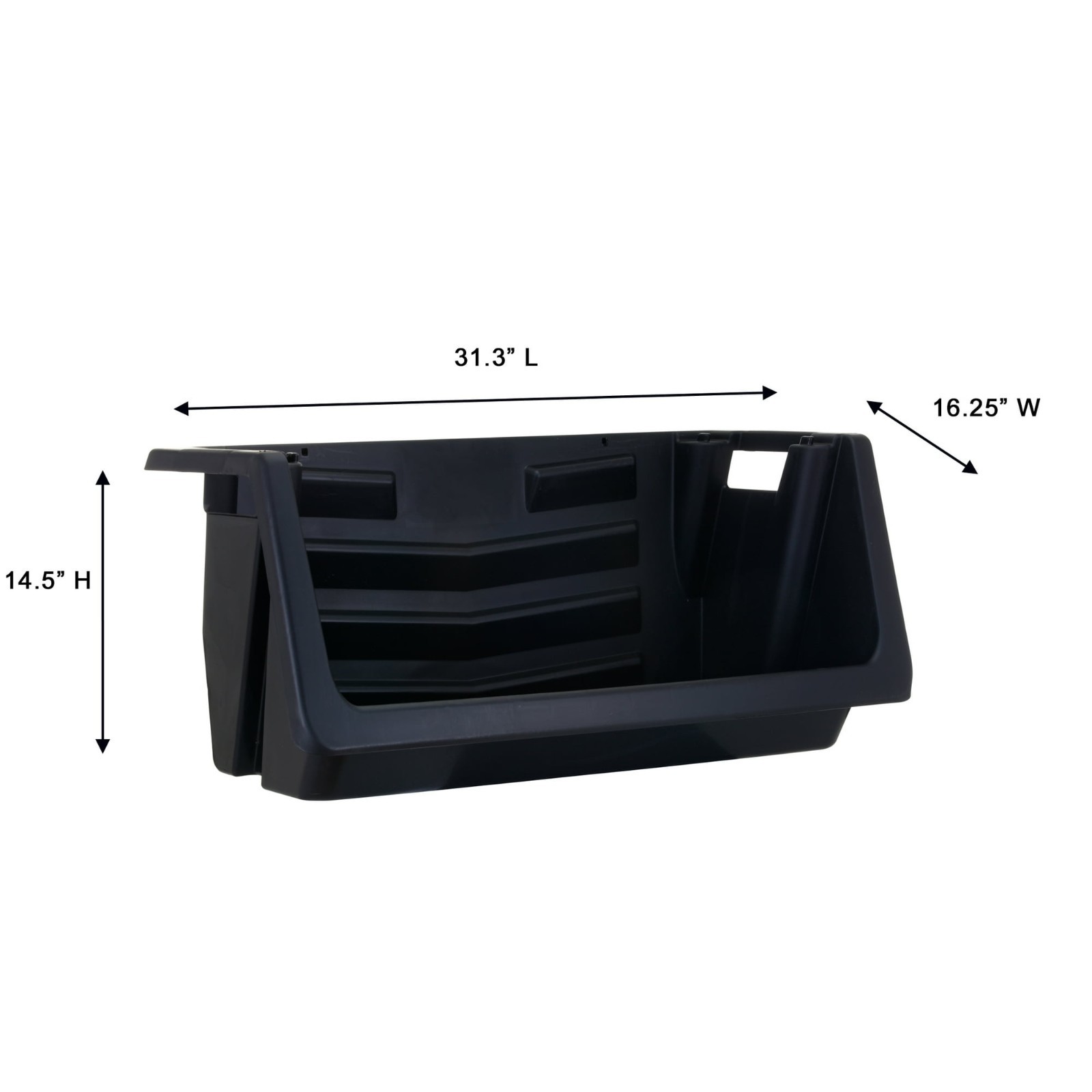 Heavy Duty Nesting Plastic Stack Bin, Black! gallery