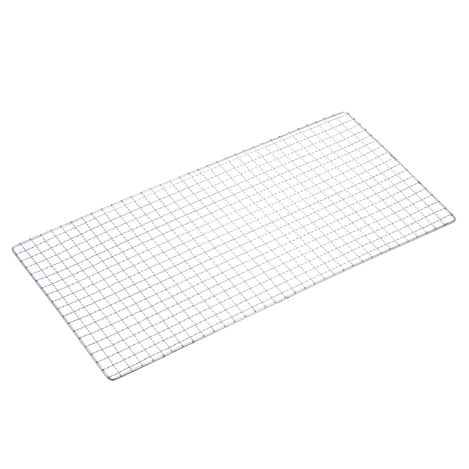 Square BBQ Grill Net 29.5x50cm Electroplated Stainless Steel Barbecue Mesh Mat gallery