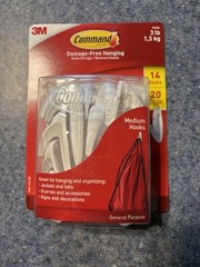 Command Damage Free Hanging 14 Hooks Holds 3lb