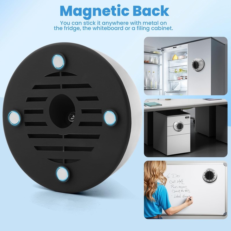 Kitchen Timer for Cooking, Chef Cooking Magnetic - No Batteries Black gallery