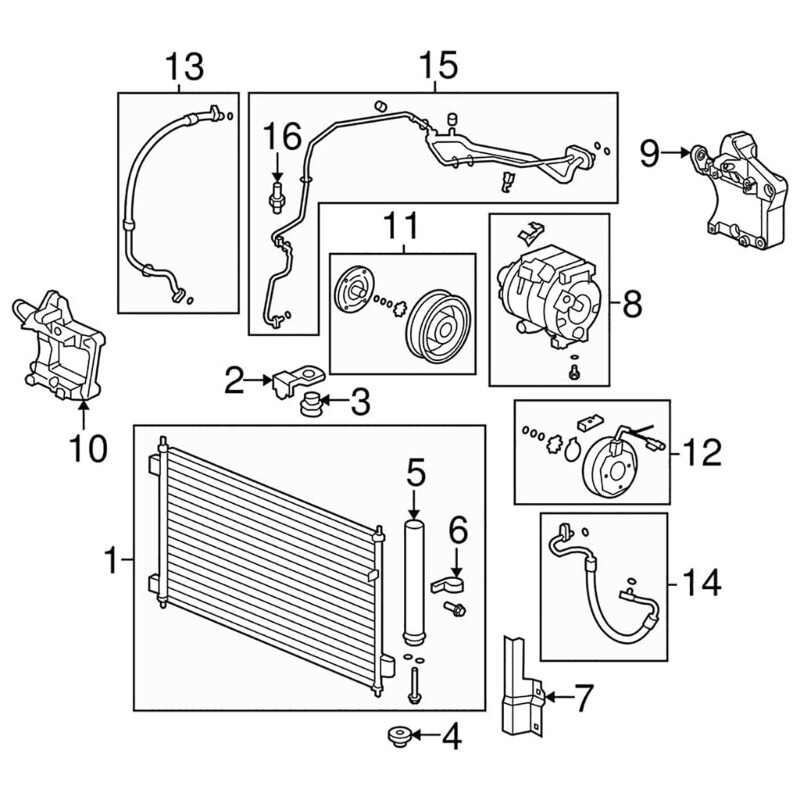 Replacement Air Conditioners Compressor Bracket for Accord 6 Cyl 3.5L 08-10 gallery