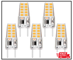 5 Pack G8 LED Bulb Soft White 2700K 120V 3W Equivalent to G8 Halogen Bulb 35W T4