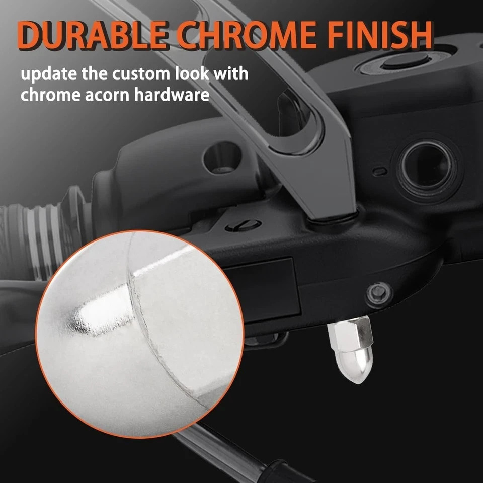 5/16″-24 Acorn Nut Kit and Lock Washers Universal fits for Harley CHROME gallery