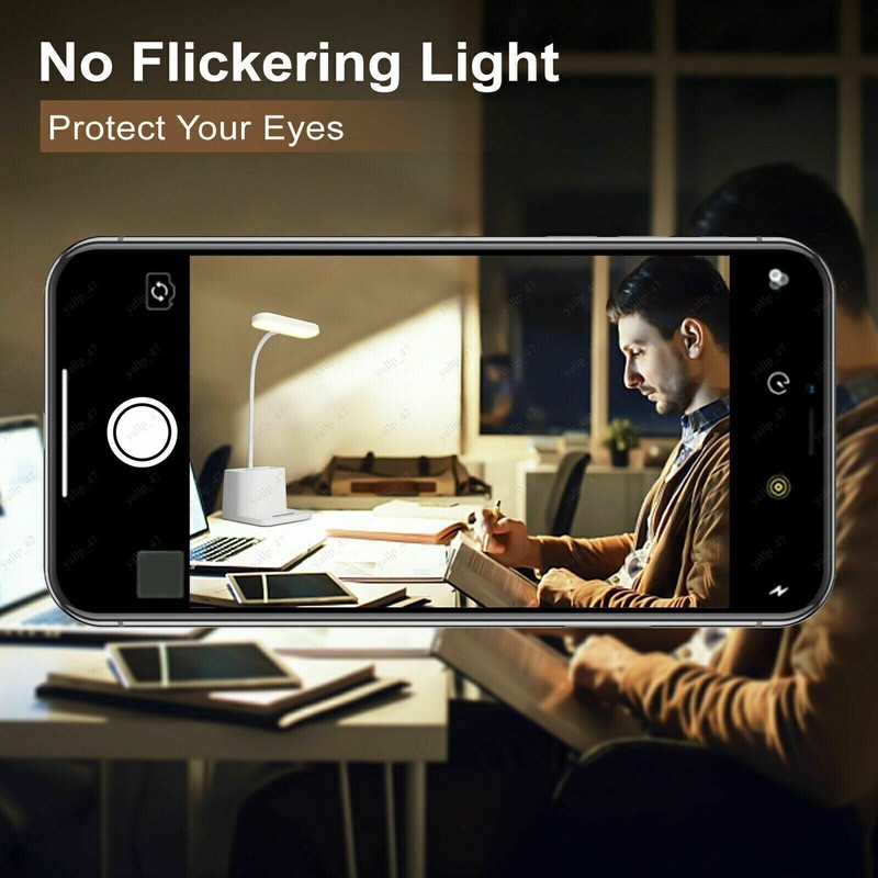 LED Desk Light Dimmable Touch Sensor Table Bedside Reading Lamp USB Rechargeable gallery