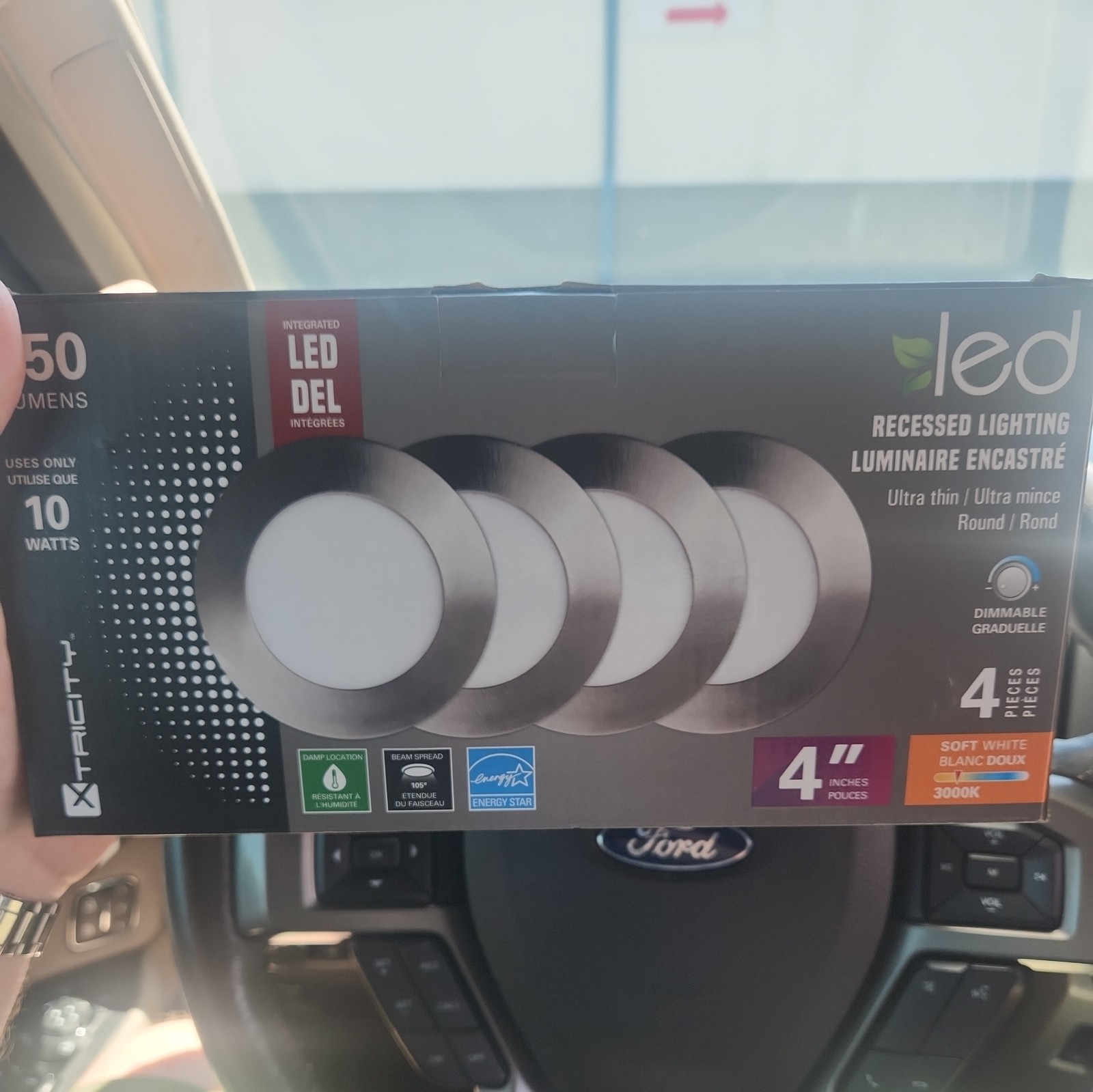 Xtricity 4"Recessed LED Light-Ultra Thin,750 Lumens,10W,Dimmable,3000K 4Pieces gallery