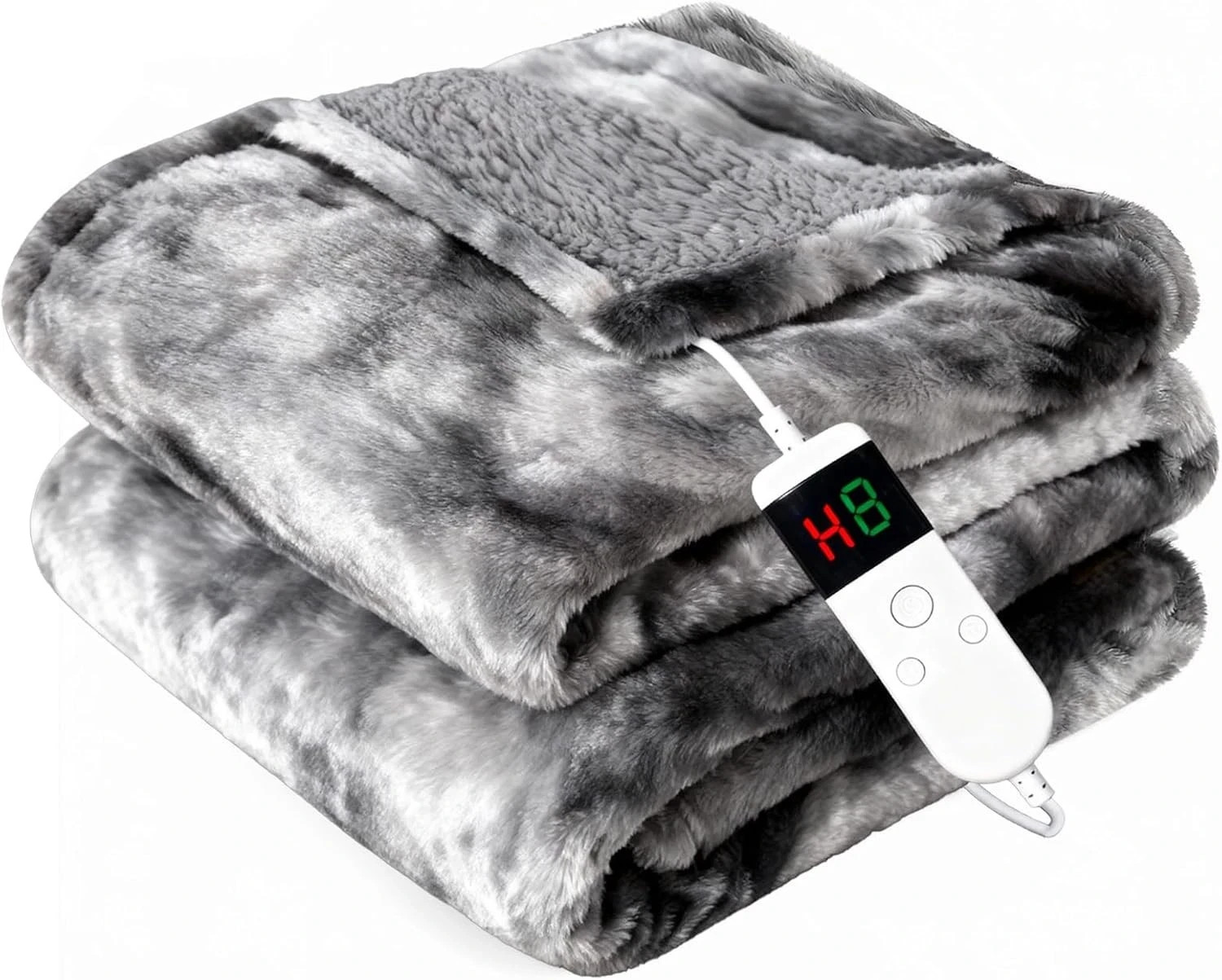 Electric Heated Blanket Throw 50''x60''Size Faux Fur Heating Blanket 10 Heating gallery