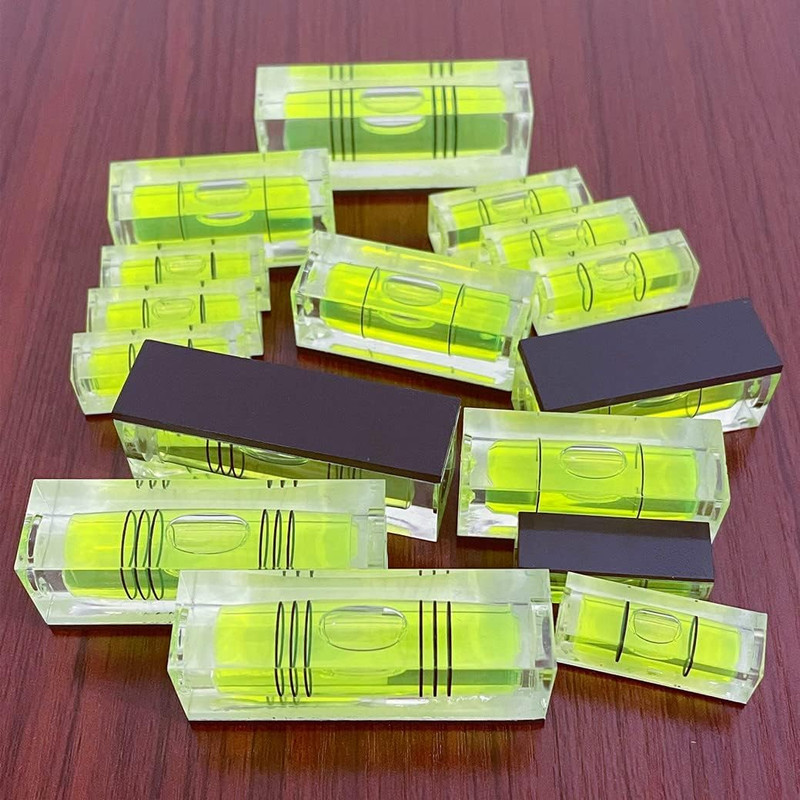 5Pcs Magnetic Small Bubble Level Set 29Mm/40Mm/52Mm Multi-Sizes Square Spirit Le gallery
