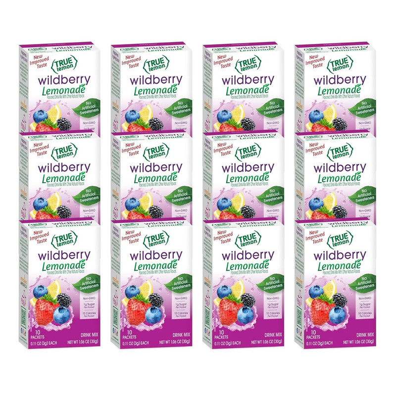 True Lemon Wildberry Lemonade Drink Mix, 12 Boxes, 10 Packets Each gallery