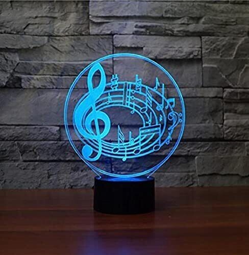 1 PCS 3D LED Night Light Musical Notes led Touch Table Desk Lamp KID Gift USB gallery