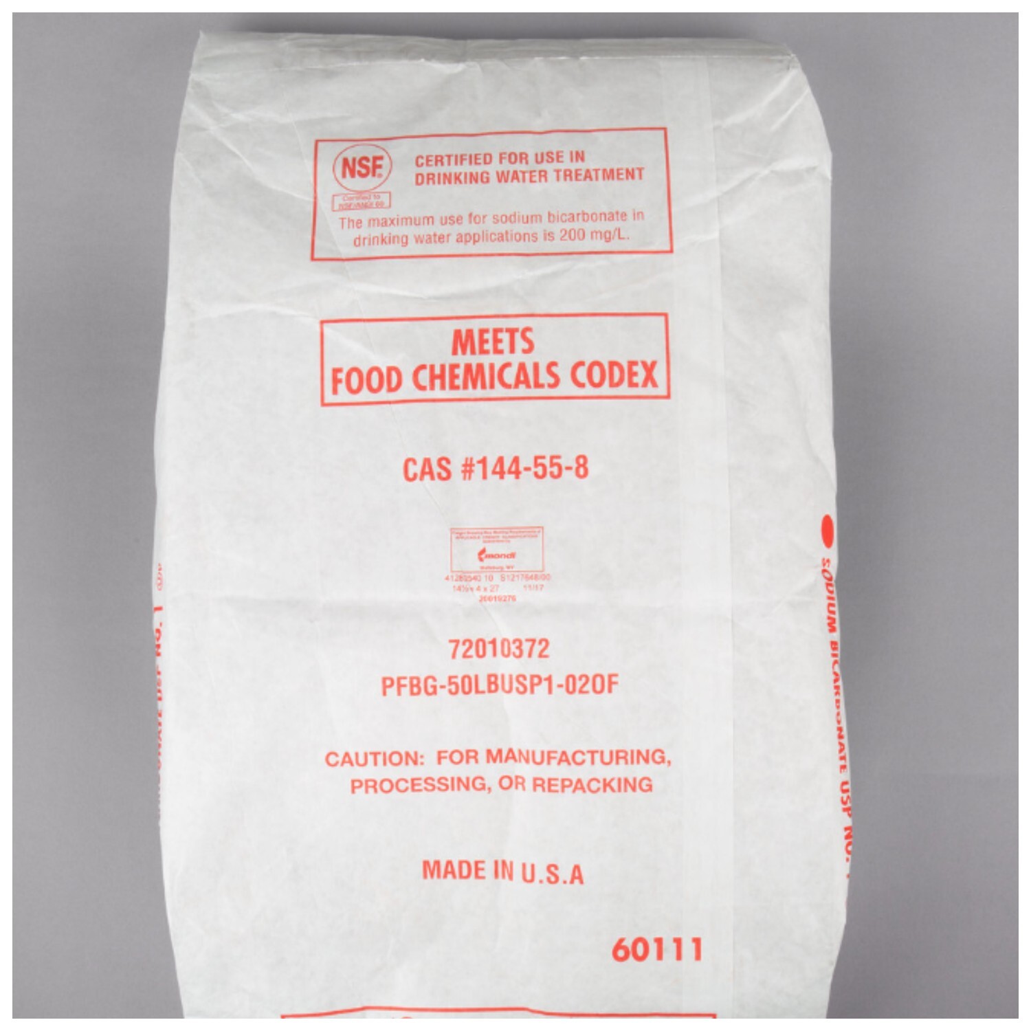 Baking Soda Multi Purpose Product All-Natural Sodium Bicarbonate Bulk Bag 50-lb gallery