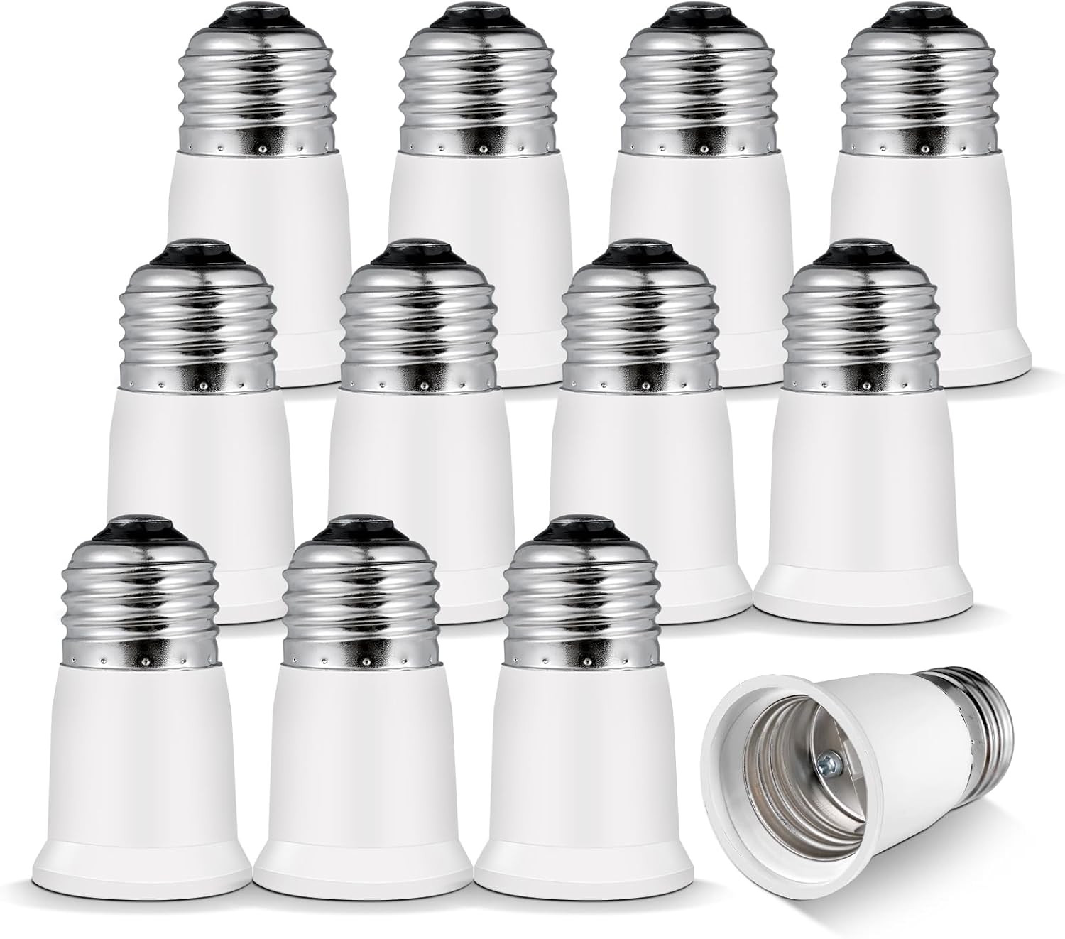 Light Socket Extender,E26 to E26 Medium Screw Bulb Socket Extension Adapter,Rece gallery