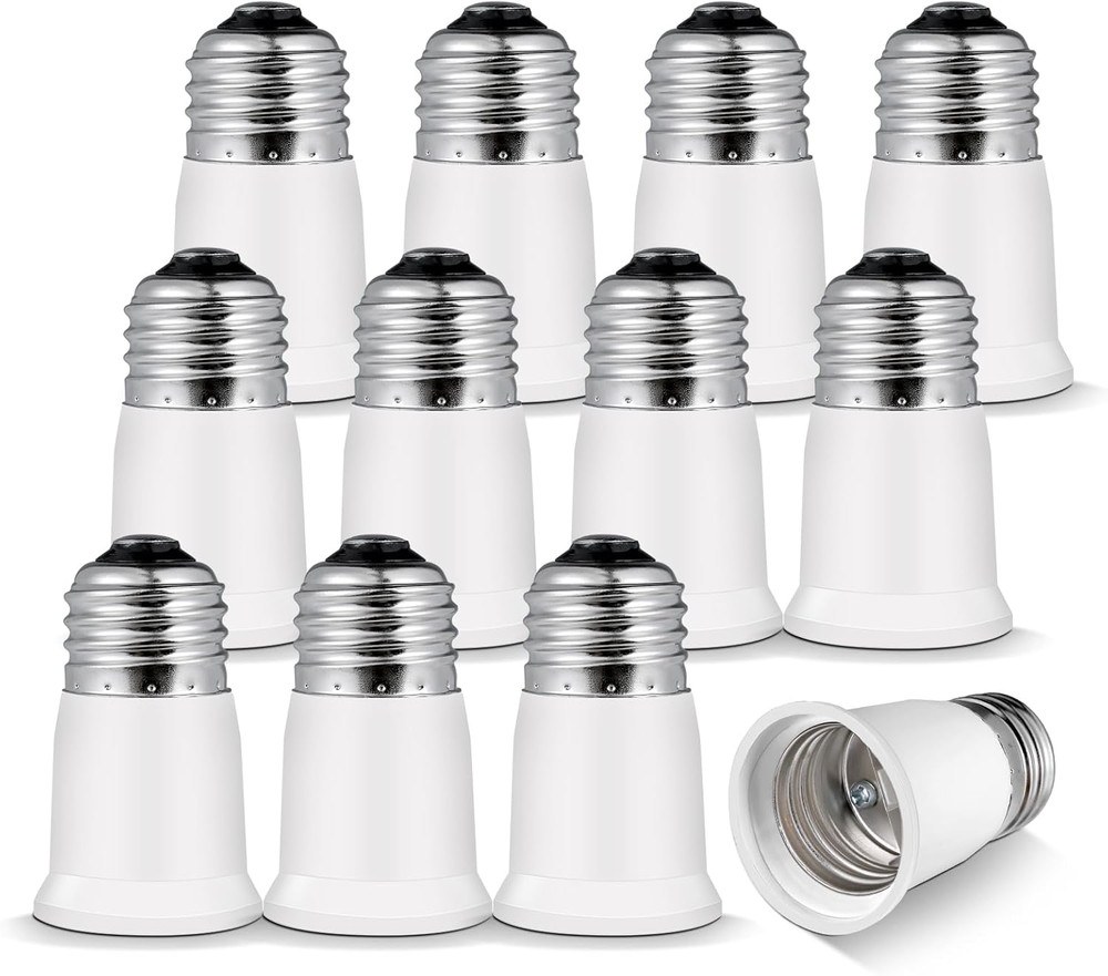Light Socket Extender,E26 to E26 Medium Screw Bulb Socket Extension Adapter,Rece