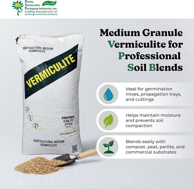 Medium Vermiculite – Professional Grade – Excellent Soil Conditioner - Medium... gallery