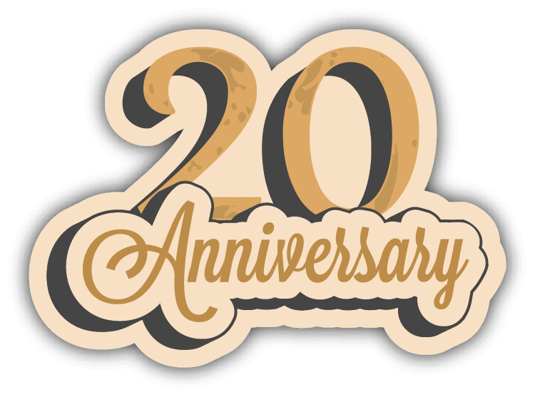 Anniversary 20 Years Car Bumper Sticker Decal gallery