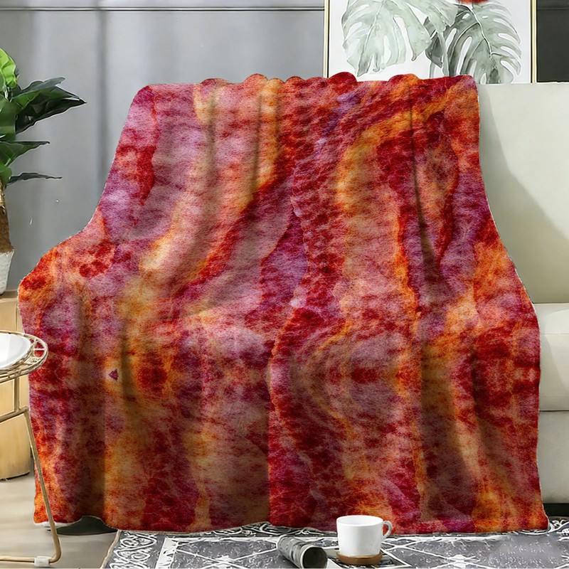 Abstract Red and Orange Pattern Flannel Blanket Soft Cozy Tapestry Napping Use gallery
