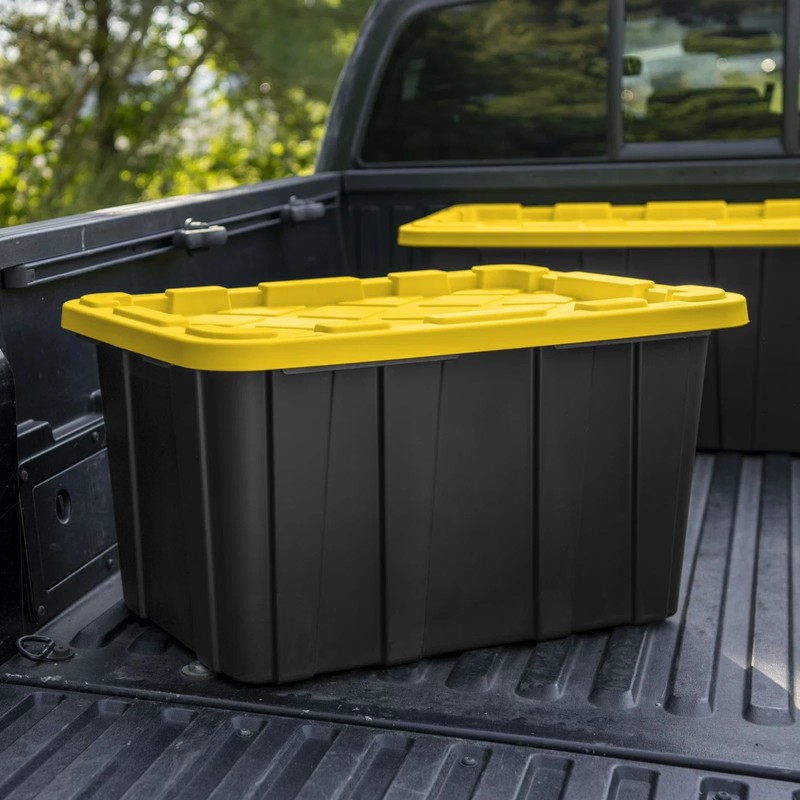 6 Pack Sterilite Large Storage Bin, 27 Gallon Durable Plastic Storage Tote gallery