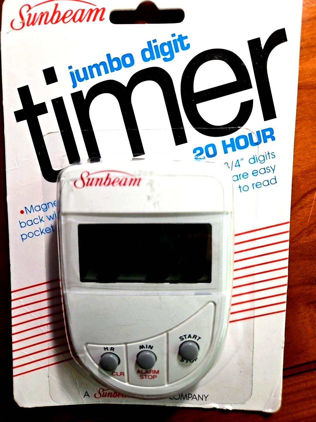 Sunbeam Jumbo Digit Timer #8188 White NOS Vintage 1992 gallery