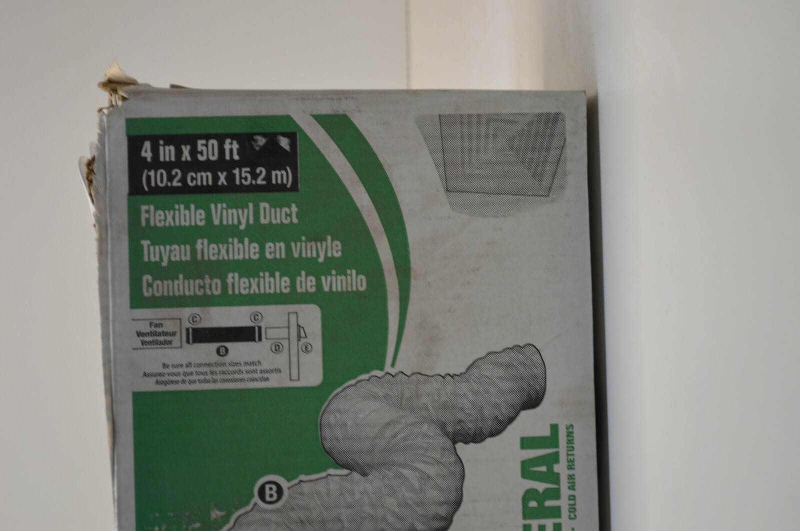 Lambro General 4 Inch x 1 Foot Flexable Vinyl Duct Cut to length gallery