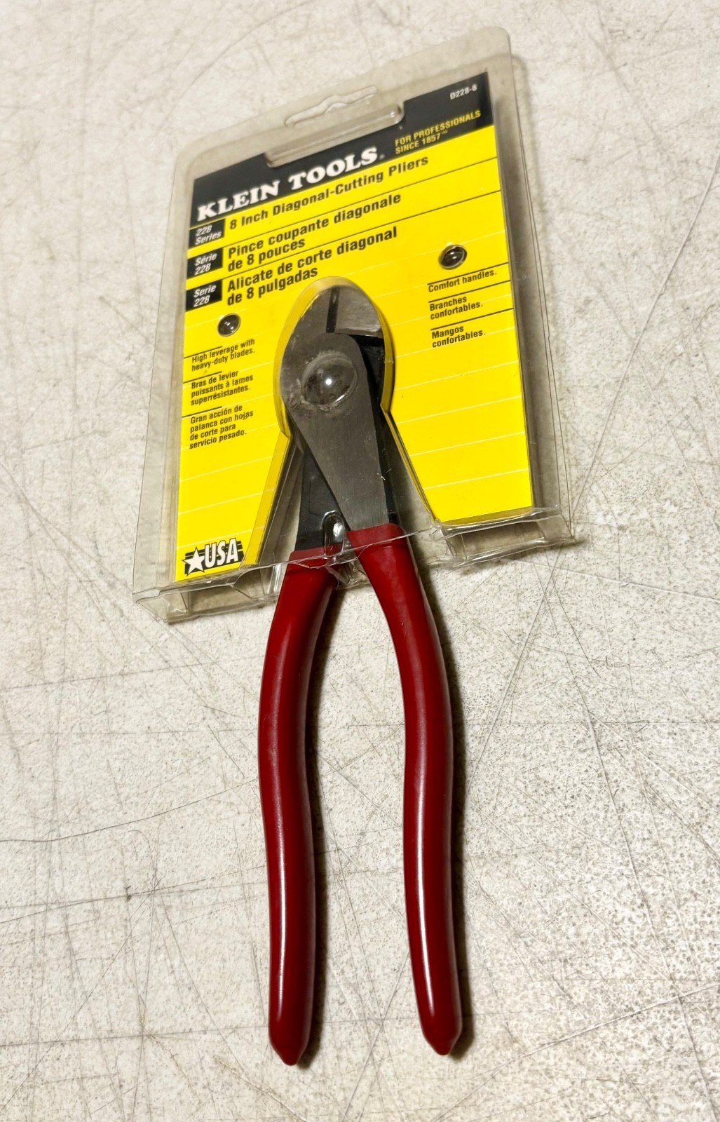 VTG. 1997 Klein Tools D228-8 Diagonal Cutting Pliers High-Leverage 8” Pliers gallery