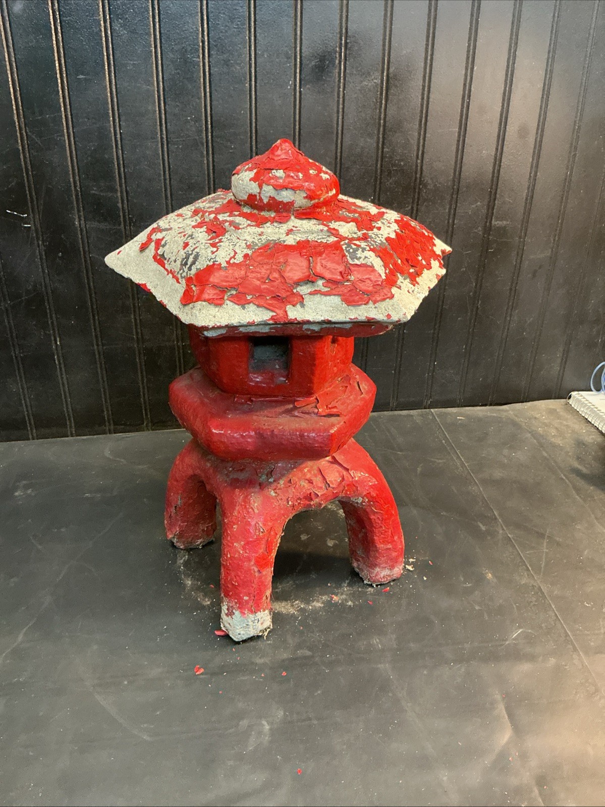 PAGODA ORIENTAL CONCRETE LANTERN JAPANESE GARDEN CEMENT 16”x11”” gallery